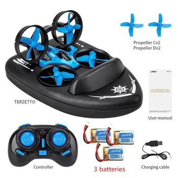 

Upgraded H36 JJRC H36F Terzetto 1/20 2.4G 3 In 1 RC Vehicle Flying Drone Land Driving Boat Quadcopter Model Toys RTR