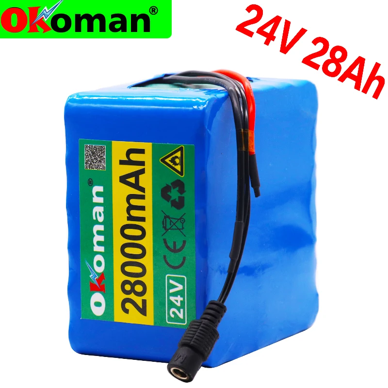 24V 28Ah 6S5P 18650 литий ионный аккумулятор Пакет 25 2 28000 мАч Электрический велосипед