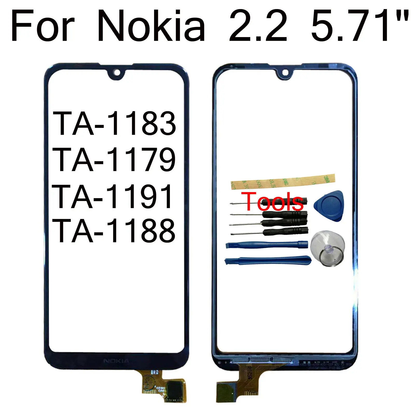 

OEM For Nokia 2.2 5.71" TA-1183 TA-1179 TA-1191 TA-1188 Outer Glass Touch Screen