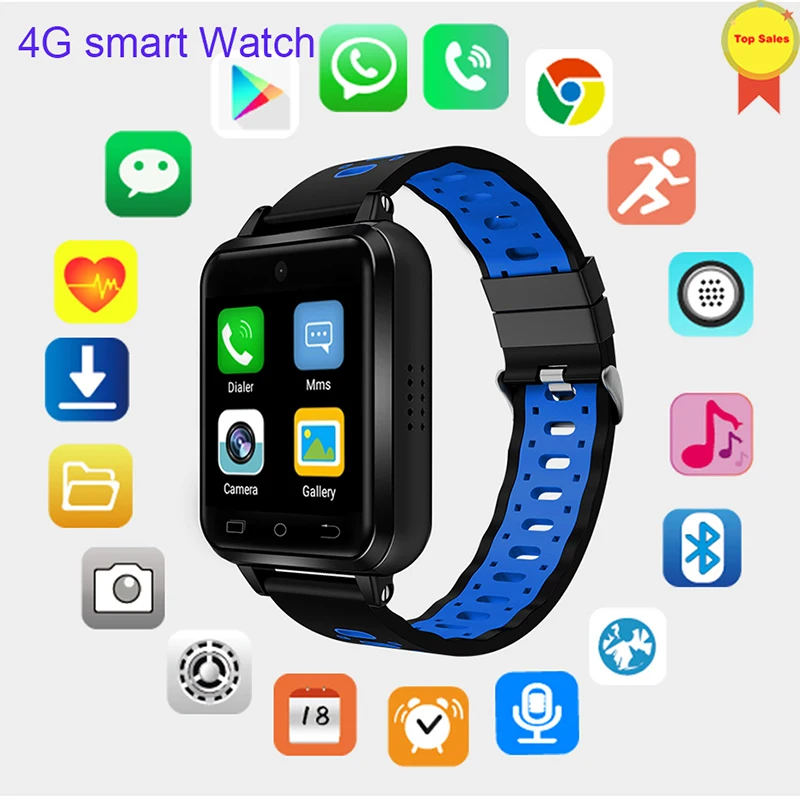 high quality 4G Smart Watch MTK6737 Quad Core Android6.0 4G 1GB/8GB SmartWatch Phone Heart Rate Sim Card GPS location call watch
