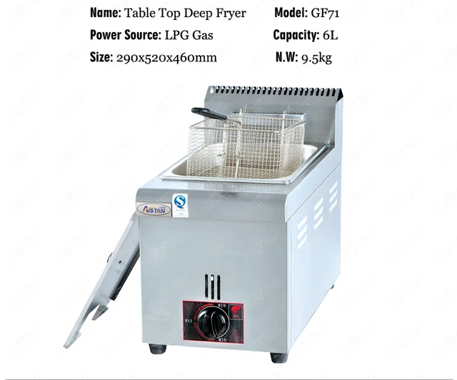 LPG Fryer Table Top Mobile Catering Fryer Litre Twin Baskets lupon.gov.ph