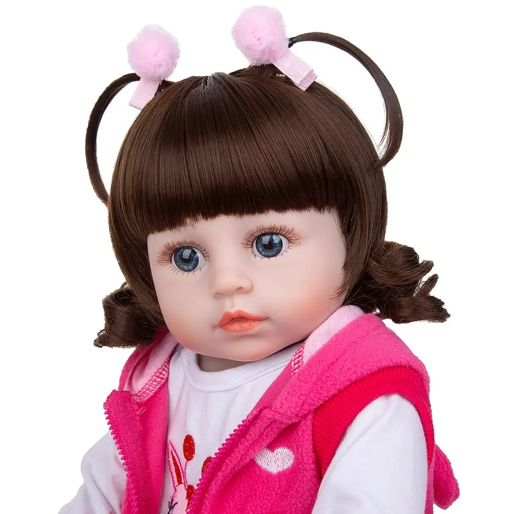 Shipping From Brazil 49 cm Full Body Silicone Reborn Baby Dolls Fashion  Baby Toys Soft Touch Toddler Xmas Gift Birthday Present