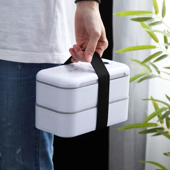 

Portable Double-layer Sealed Lunch Box Durable Bento Case Container Storage Fat-reduced Breakfast High School Office
