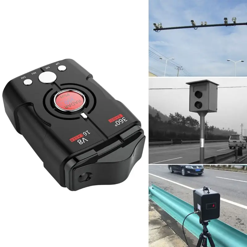 

V8 Car Trucker Speed 360 Degrees Vehicle Radar Detector Voice Alert Warning 16 Band Auto LED Display English/Russian Version