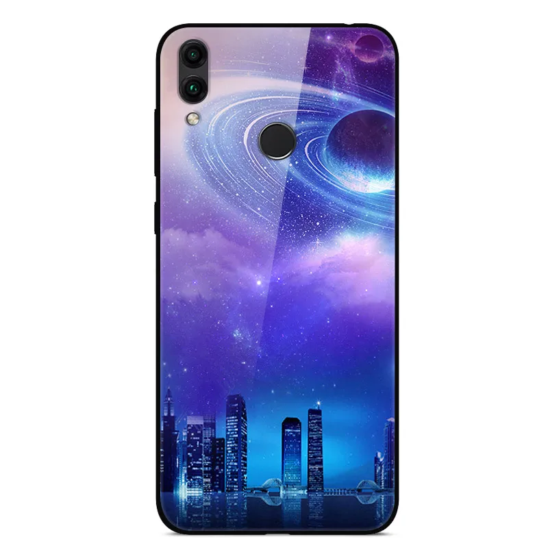 42 Для huawei honor 8C чехол из закаленного стекла чехол жесткий чехол для телефона для huawei honor 8c 8 C защитный чехол для телефона черный бампер - Цвет: 42