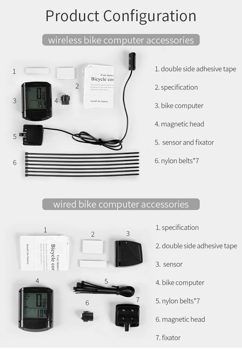 INBIKE водонепроницаемый велосипедный компьютер беспроводной и проводной MTB велосипед велосипедный одометр секундомер Спидометр часы светодиодный цифровой