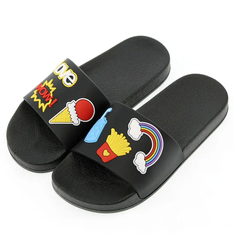 Slippers HTUUA/осенние женские не сужающиеся книзу Кроссовки цвет черный белый дышащая сетка+ PU кожаные женские Сникеры на платформе Вулканизированная обувь SX3392 - Цвет: Slippers