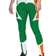 День Святого Патрика, штаны с ирландским флагом, мужские, День Независимости, не просвечивают, скрытый карман, животный принт, повседневное использование, высокая талия F