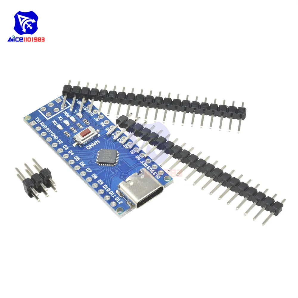 Diymore Mini USB/Micro USB/type-C адаптер CH340 Nano V3.0 ATMEGA328P-MU ATMEGA328 микроконтроллер макетная плата для Arduino