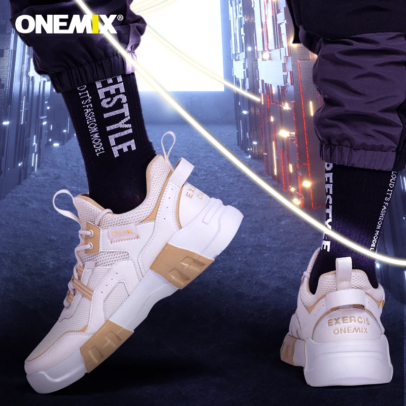 ONEMIX/спортивная обувь для мужчин в стиле ретро; белые кроссовки; спортивная обувь для спортзала; женская обувь на платформе; Уличная обувь для тренировок; обувь для бега