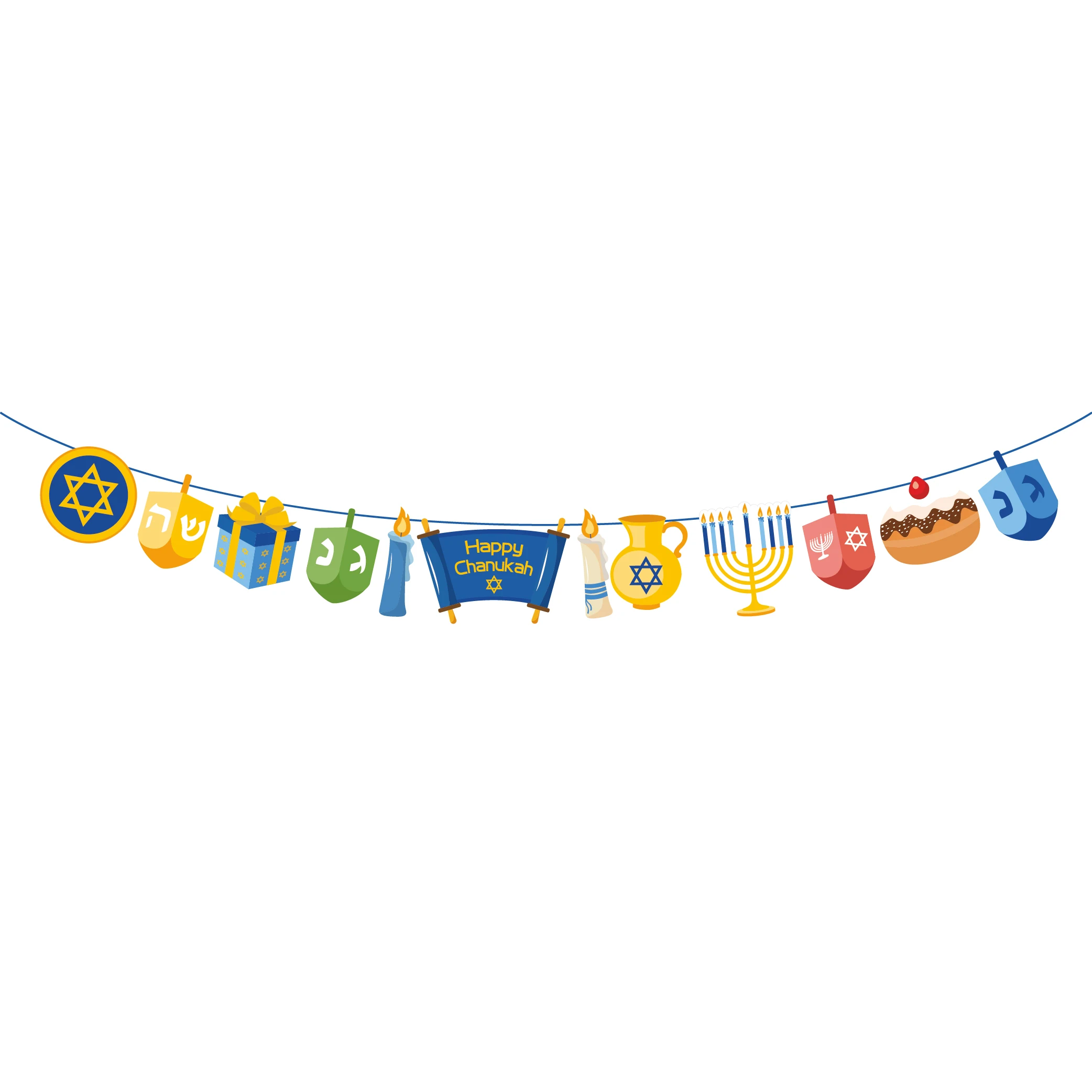 Happy Hanukkah Party Decorations Wall Hanging Bunting Banners Chanukah Party Favors Hanukkah Party Supplies Happy Hanukkah Party Decorations Wall Hanging Bunting Banners Chanukah Party Favors Hanukkah Party Supplies