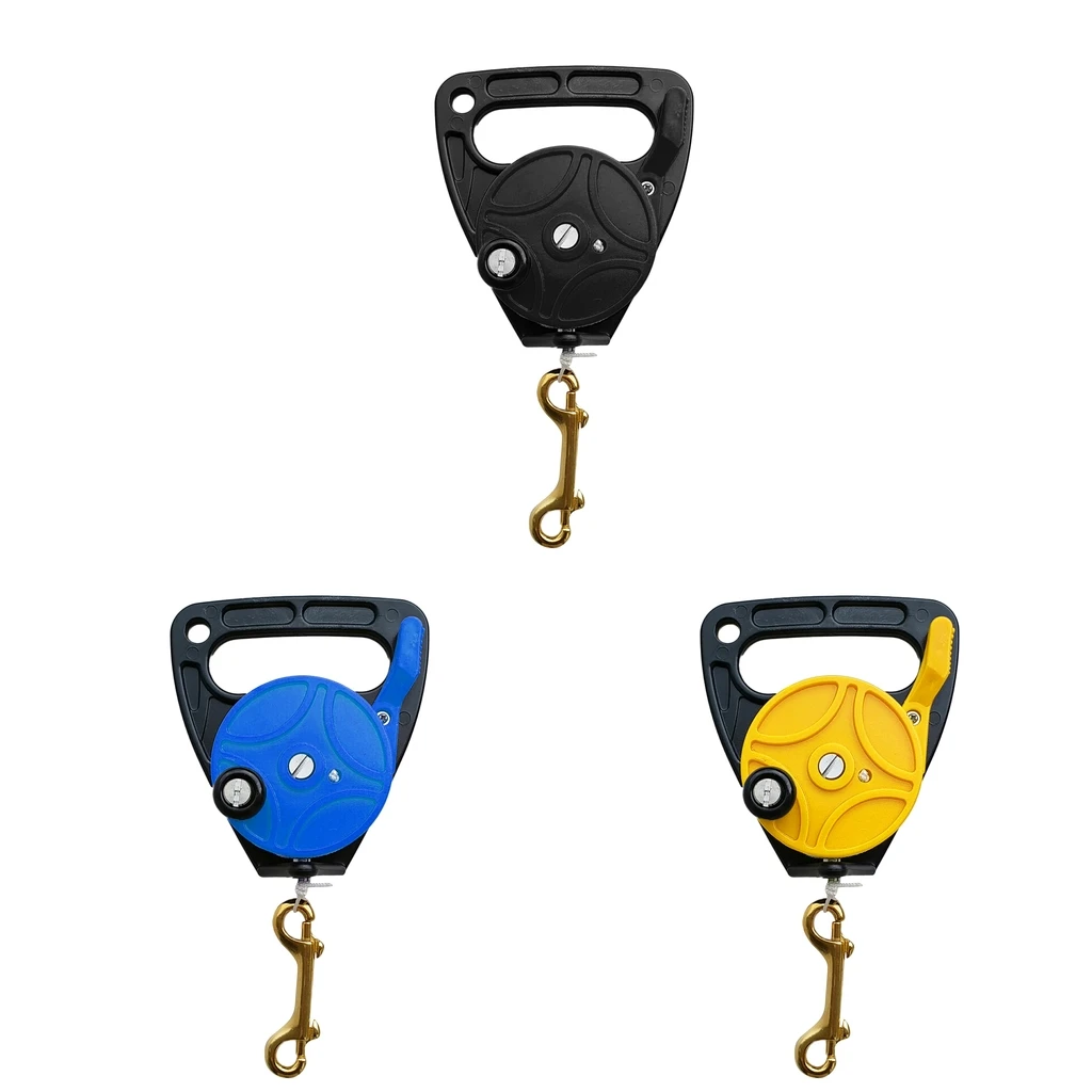 Multi Purpose SMB Dive Reel Kayak Anchor & Handle, 272ft Line, Thumb Stopper, Dual End Bolt Snap for Scuba Diving
