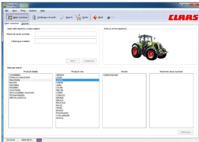 Запчасти Claas Doc 2 сельскохозяйственная обновленная 621 [03 2020] EPC неограниченная