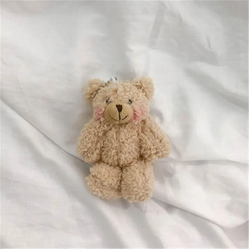 Mini Joint Bear Stuffed Plush Toys 4.5in Cute Tedy Bears Pendant Dolls Gifts Birthday Wedding Party Decor