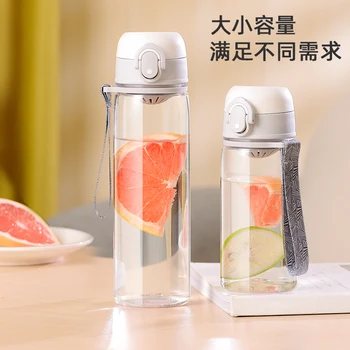 

Outdoor Drink Water Bottle Tritan Gym Simple Kids Portable Sport Clear Water Bottle Plastic Butelka Na Wode Kitchen Items DE50SP