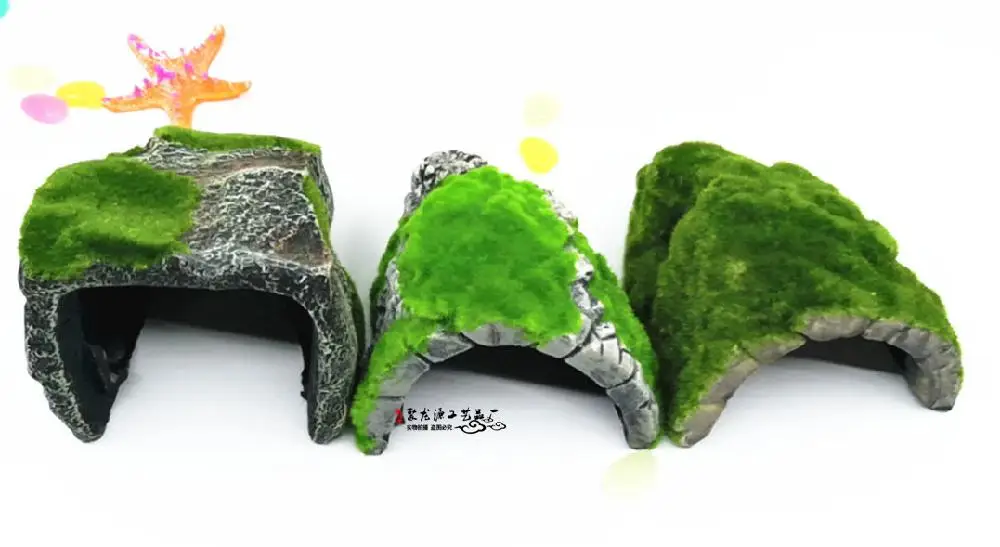 

AsyPets Simulate Moss Flocking Pet Cave Hide Vest for Aquarium Reptiles Box Tortoise Spider