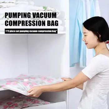 

11Pcs/Set Compression Bag Compressed Organizer Bag Vacuum Storage Bag Package Home Travel Clothing Convenient Practical