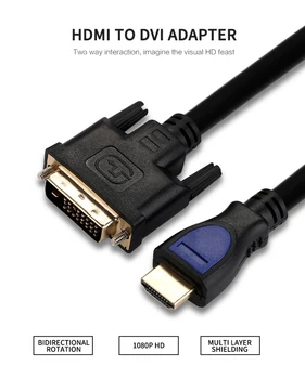 

3M 1080P 3D HDMI To DVI Cable DVI-D Pin Adapter Cables For LCD DVD HDTV XBOX High Speed Cable For PC Computer Monitor Projector