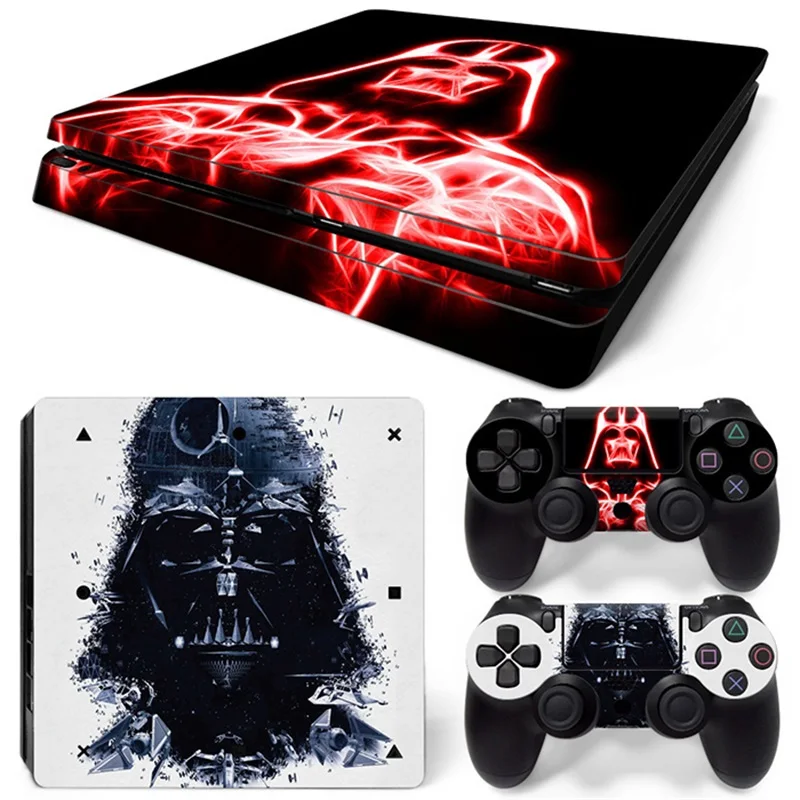 Marvel Iron man Star Wars Vinyl Skin Sticker for PS4 Slim Console and 2 Controllers Decal Cover Game Accessories 