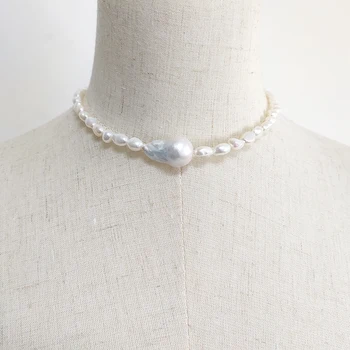 

women high quality natural pearls necklace fashion classic baroque pearl choker bridal wedding luxury neck accessories gifts