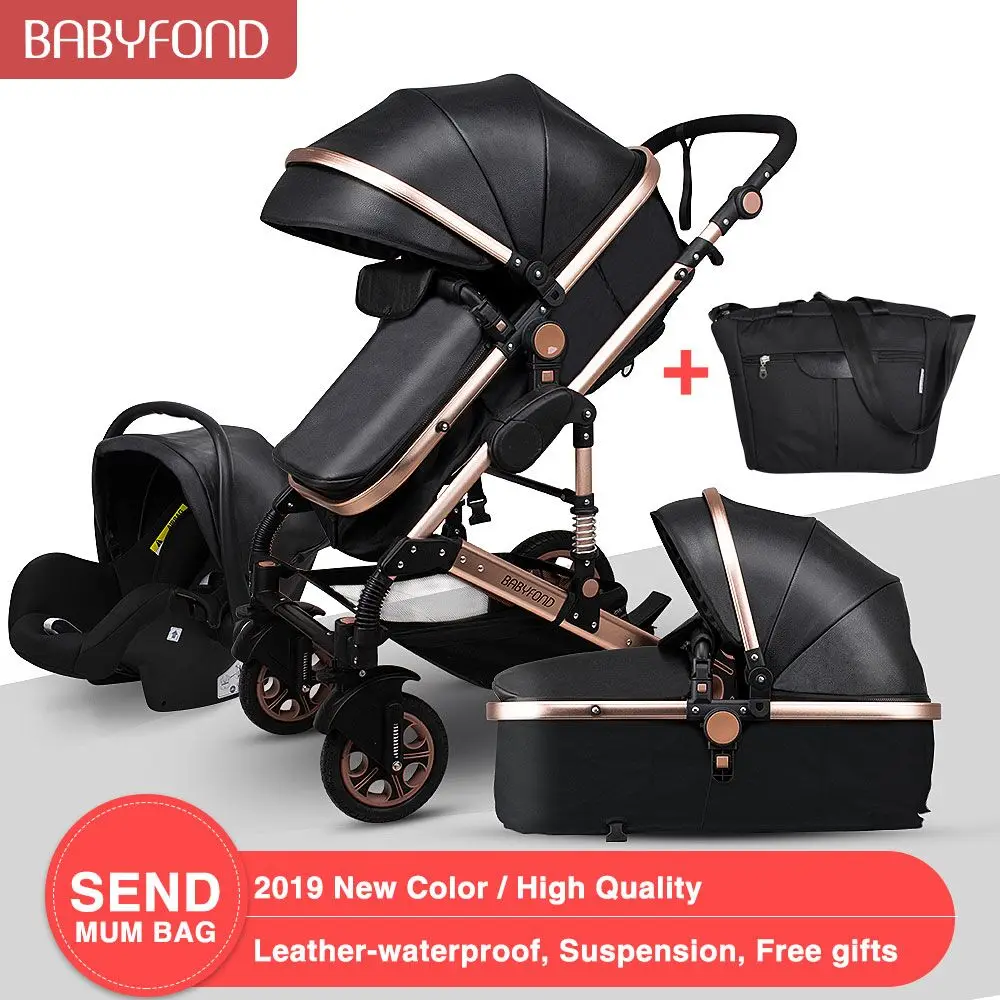 

Babyfond high landscape baby stroller 4 in 1 Carriage with mummy bag two way newborn pram safety car seat 3 in 1 free shipping