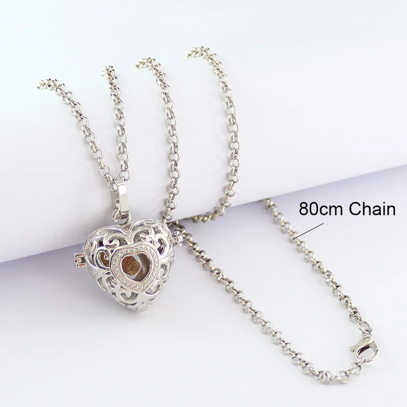 Hollow Heart Lock Necklace