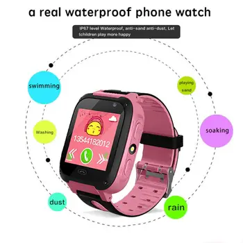

V6 Children LBS Smart Watch Kids Smart Watch Phone With SIM Card Monitor SOS Call Anti Lost Waterproof Smartwatches Boys Girls