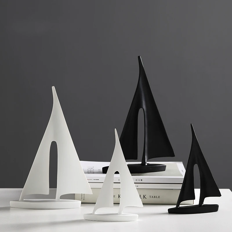 Home Statue Decoration Accessories Sailboat Figurine Modern Sailboat Abstract Sculpture Home Interior Decoration Desk Decoration Statues Sculptures Aliexpress