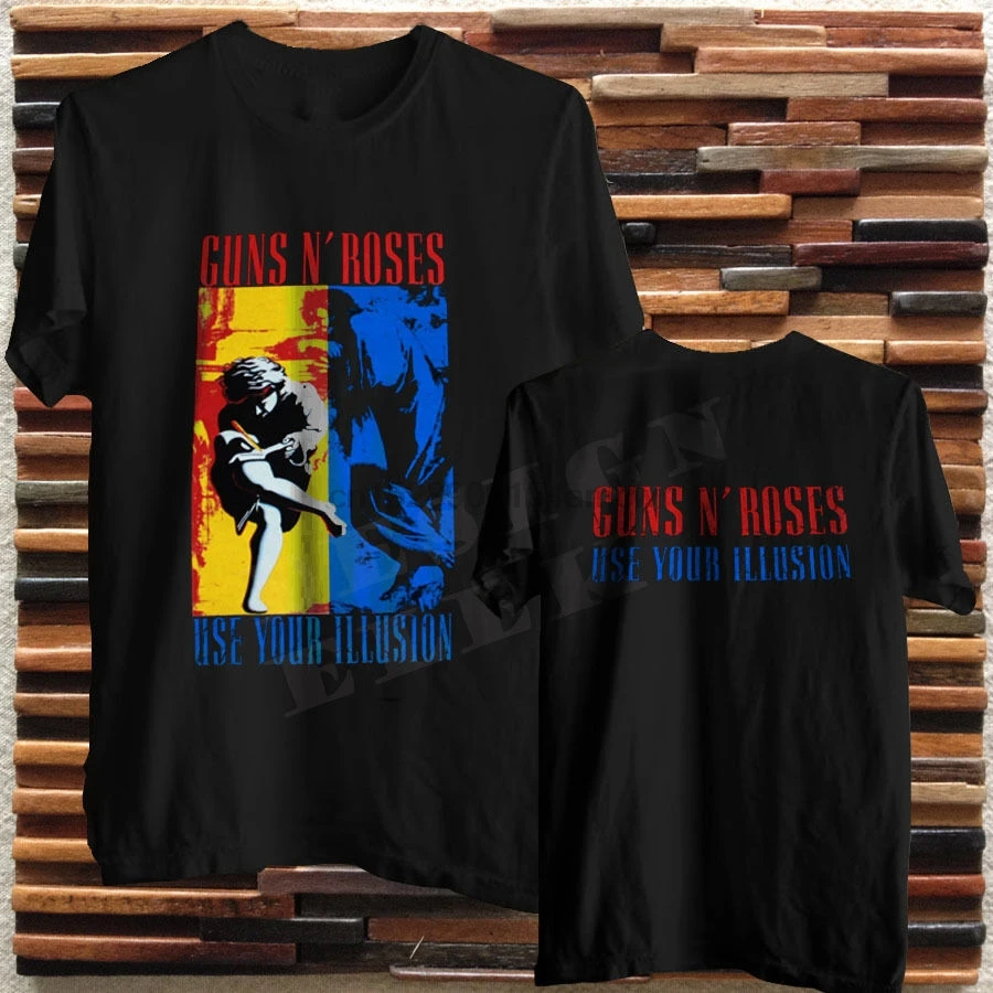 Черная футболка GUNS N ROSES USE YOUR ILLUSION AXL ROSE SLASH POISON Rot (1) | Мужская одежда