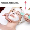 brosse nettoyante visage à Double tête en Silicone, outil de nettoyage du visage