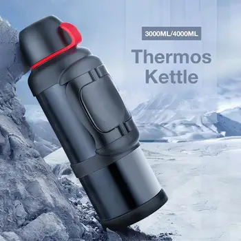 

Thermos Pot Insulation Pot Stainless Steel Pot Outdoor Car Water Portable Flask Kettle For Travel Home Driving Hot water Bottle
