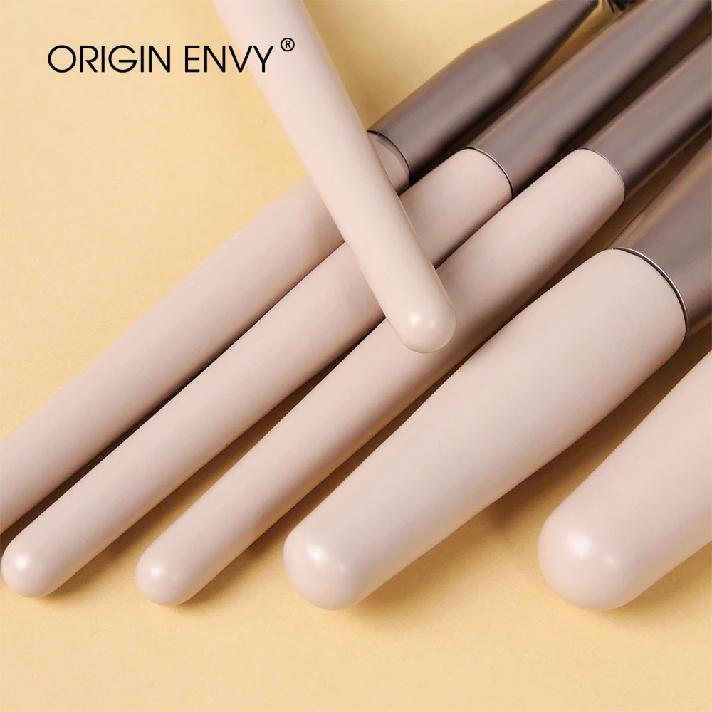 ORIGIN ENVY 7Pcs Makeup Brushes Foundation Brush Wooden Handle Soft Hair Makeup Set Brush Portable Beauty Tool Beauty