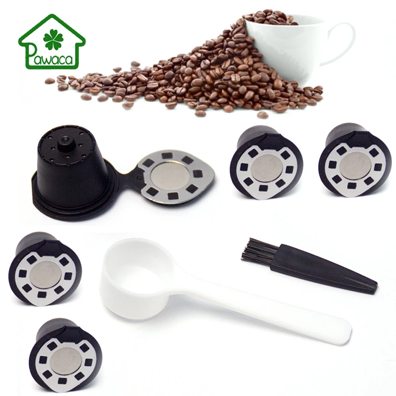 

New 1/3/5Pcs Reusable Coffee Filter Baskets Coffee Capsule Cup Metal Lid For Dolce Gusto Circolo Genio Melody Filter Capsule Cup