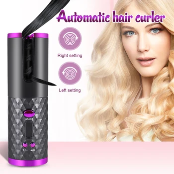 

Cordless Automatic Hair Curler iron USB Rechargeable Air Curler wireless Curling Iron for Wave Curly LCD Display Ceramic