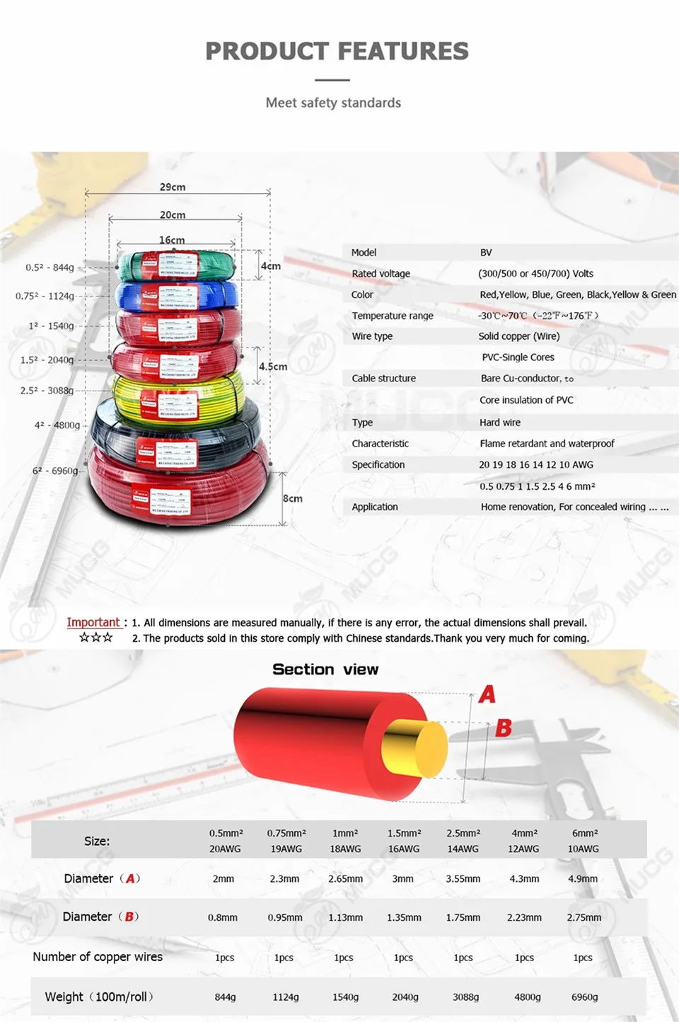 fios do awg 14awg 16awg 18awg cabos