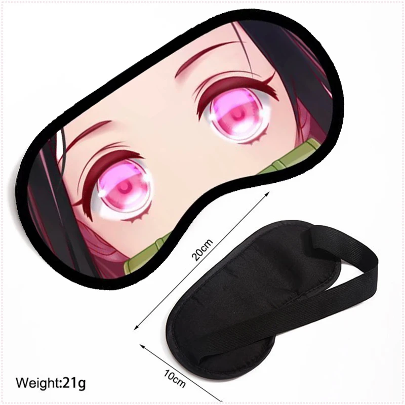 Anime Demon Slayer Eye Patch Kimetsu No Yaiba Kamado Tanjirou Cartoon Sleep Blindfold Shading Casual Eyes Mask Cosplay Props