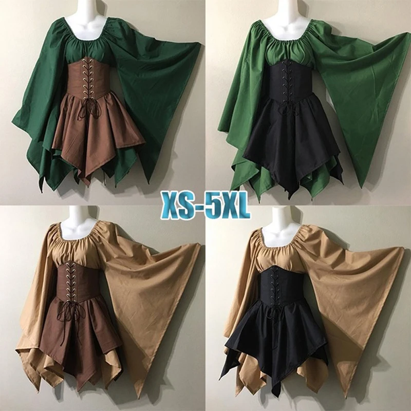Новинка 2019 средневековый костюм размера плюс xxxxxl xxxxl xxxl Волшебный лесопардовый
