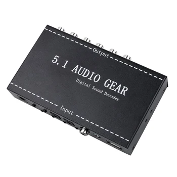 

5.1 o Gear Channel AC3/DTS 3.5mm o Gear Digital Surround Sound Decoder Stereo Signals Decoder HD Player EU Plug