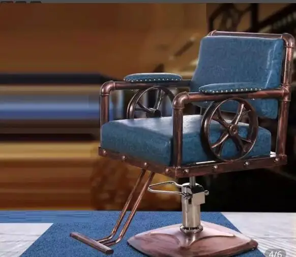 Парикмахерское кресло, парикмахерское специальное сиденье, стул из кованого железа, винтажная салоная мебель можно поставить вверх дном