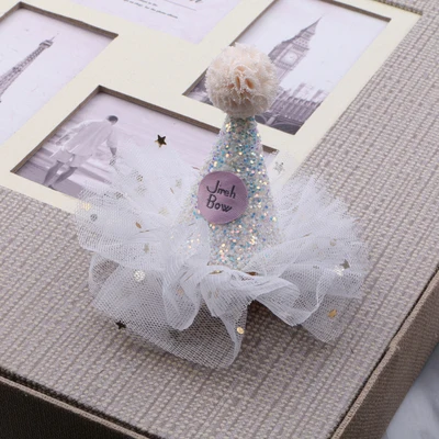 Блестящие украшения для волос DIY материал 3D звезды волшебный шифон Цветочные Украшенные девушки повязка на голову клип украшения 10 шт./партия