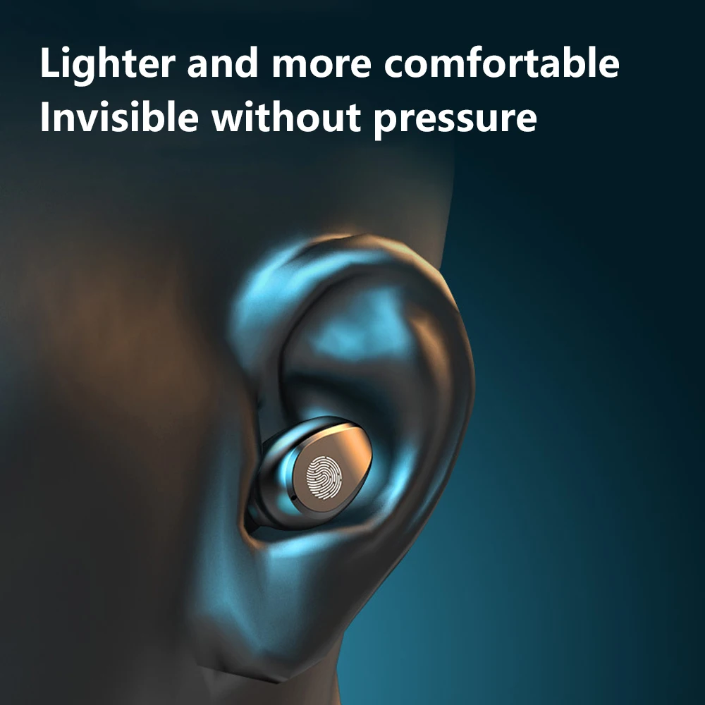 For Android Phone Mini Wireless Bluetooth Earphone In Ear Touch Control Earbuds Stereo Bass Gaming Headset Wired Headphones
