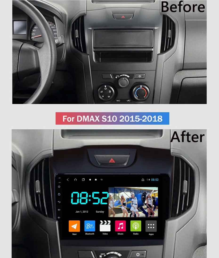 Android 8,1 автомобильный DVD 1din мультимедийная Navi система для Chevrolet S10- Автомобильный gps навигатор стерео головное устройство BT SWC wifi