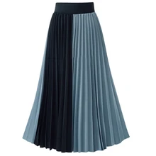 Neophil Женская цветная плиссированная юбка в стиле пэтчворк, модная весенняя элегантная эластичная юбка с высокой талией, новинка, S9213