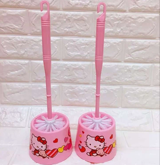 Hello kitty мультяшная щетка для унитаза прекрасный набор ванной комнаты аксессуары