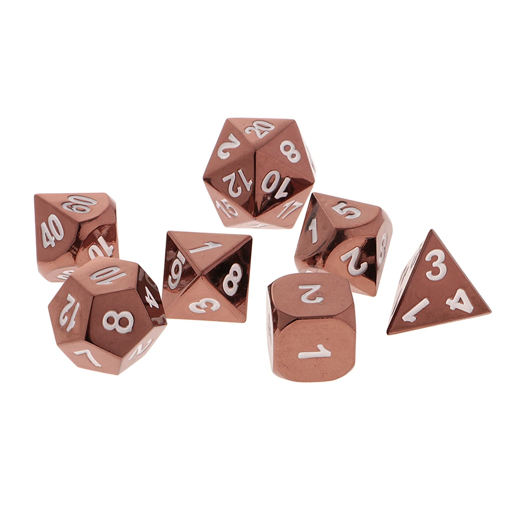 7 штук 15 мм D4-D20 многогранные кубики настольные игры кубики для RPG D&D