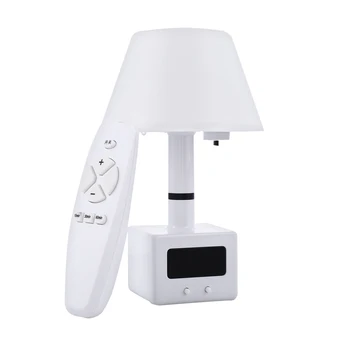 

Portable Reading Light Home Decor 10-Level Brightness Adjustment Study Remote Control USB Clock with Table Lamp