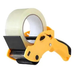 Distributeur de ruban de scellage en plastique, emballage de colis, coupe ruban à rouleau, porte ruban de scellage, emballage manuel, support de bandes de bureau 