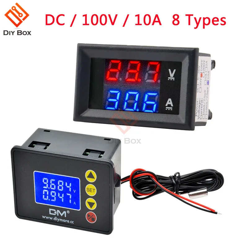 

Mini Digital Voltmeter Ammeter DC 100V 10A Panel Amp Volt Current Meter Tester 0.28" Blue + Red Dual LED Display Free Shipping