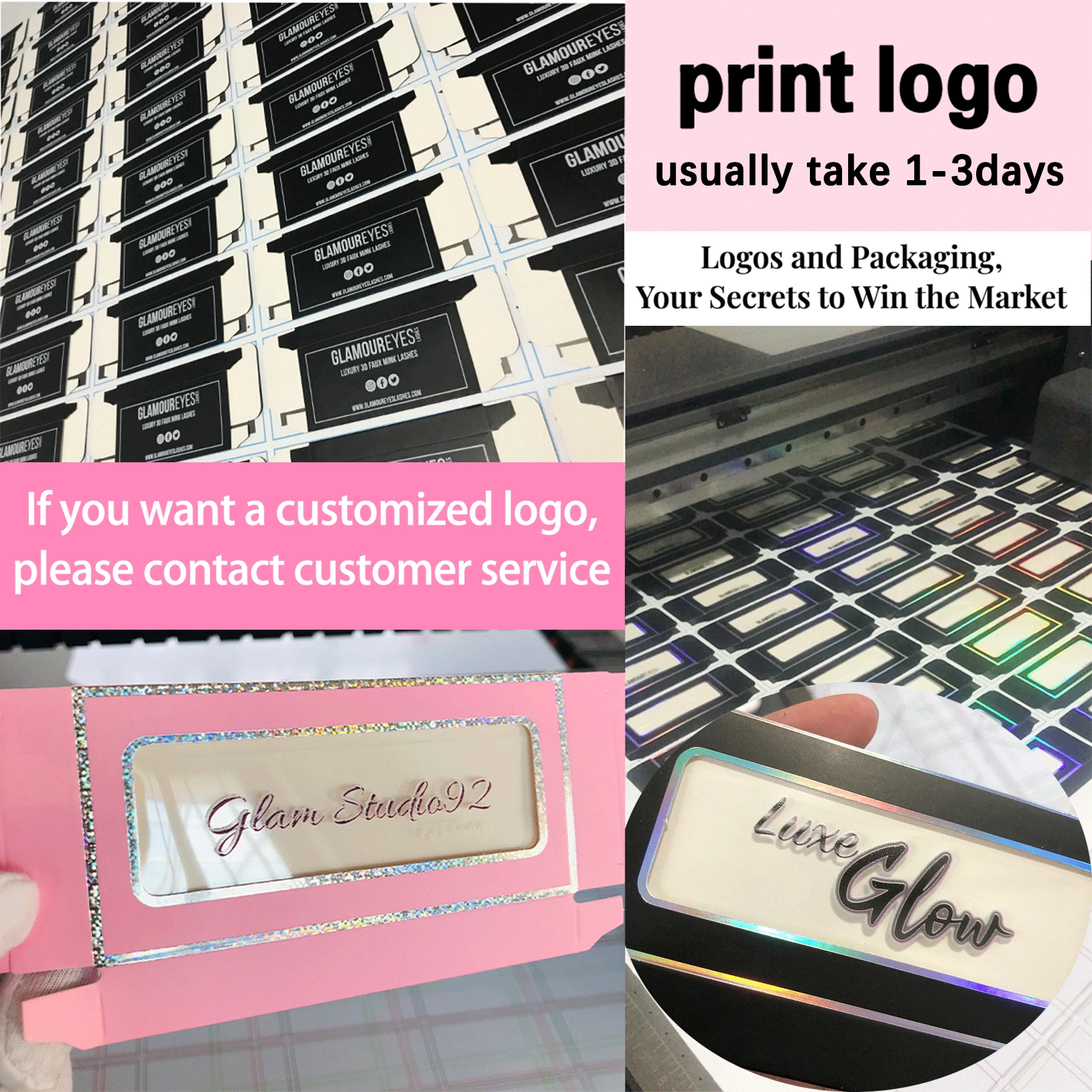 Wholesale Paper Lash Boxes Packaging Box Bulk Custom 3D Mink Lashes Boxes Packaging With Logo Makeup Set Eyelashes Case Pack 6