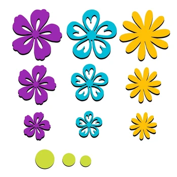 

YaMinSanNiO 12Pcs Flowers Metal Cutting Dies Daisy DIY Etched Dies For Paper Card Making Scrapbooking Embossing New 2019 Stencil